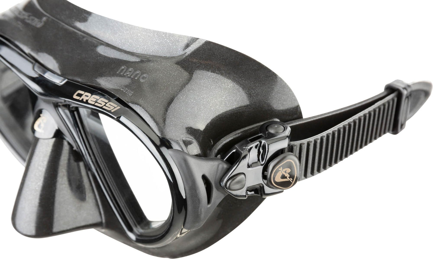 Cressi Nano Masque Plongée Pro Silicone Transparent/Noir