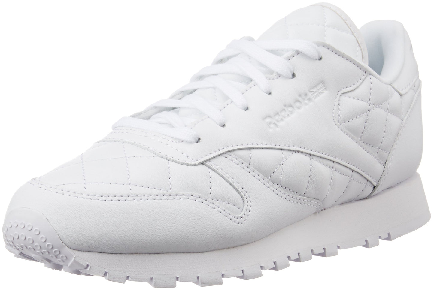 Reebok Classic Leather Quilted Femme – Baskets Noir Blanc 40,5