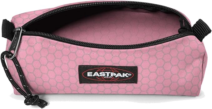 Eastpak Benchmark Single – Trousse à crayons réfléchissante Refleks Metal Pink, 20,5 × 7,5 × 6 cm