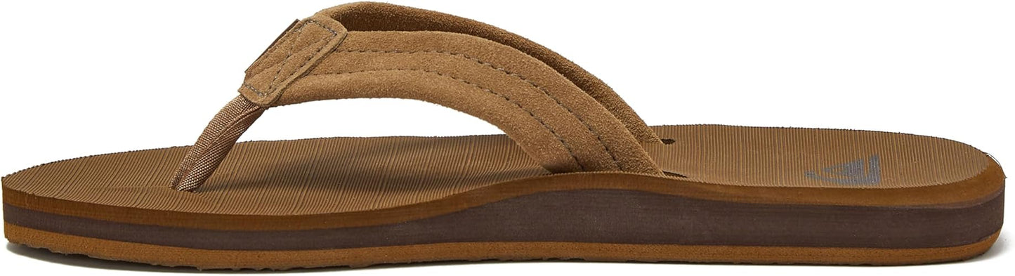 Quiksilver Carver Suede TS – Tongs Homme en Daim – Semelle EVA Confort Double Densité – Pointure 41 – Sandales d’Été Résistantes et Stylées