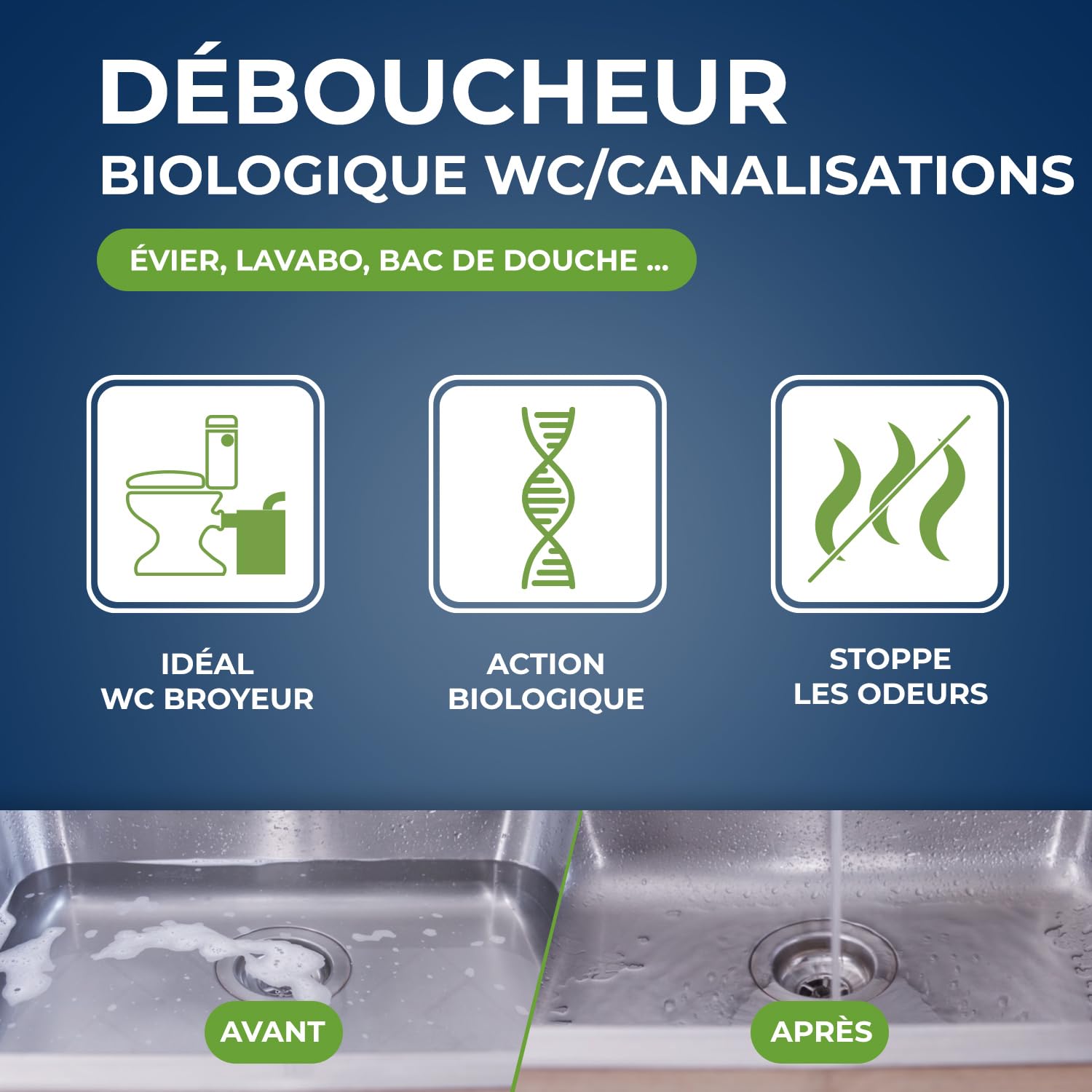 Déboucheur Biologique STARWAX WC Canalisations Sans Soude 1L - vue 3
