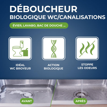 Déboucheur Biologique STARWAX WC Canalisations Sans Soude 1L - vue 3