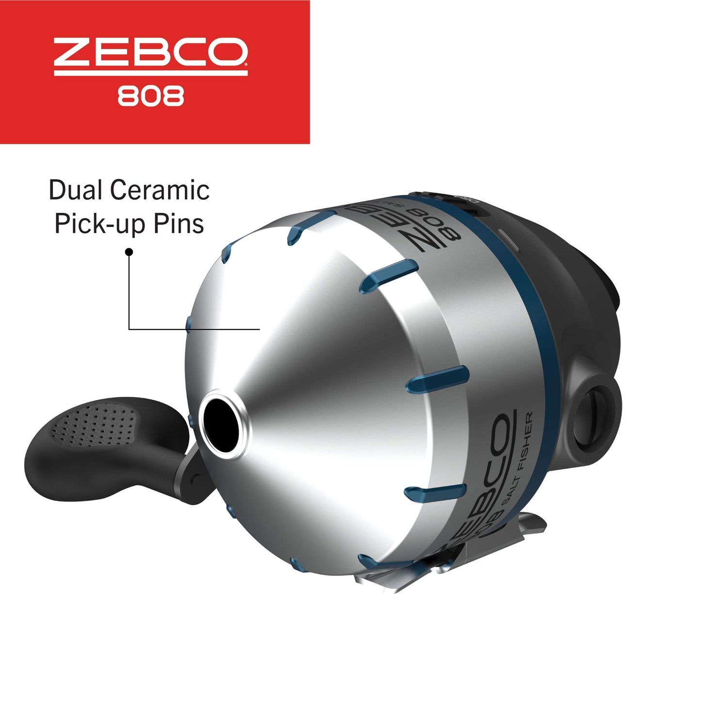 Zebco 808 Saltfisher Spincast - Moulinet Pêche Mer 9kg