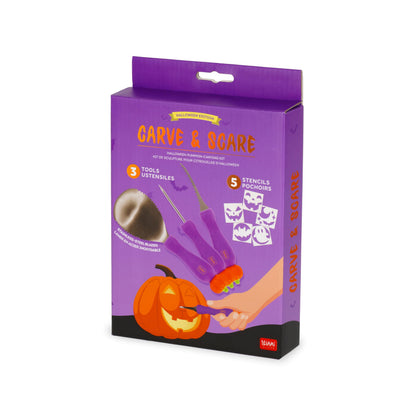 Kit Sculpture Citrouille Halloween Legami 8 Pièces + Pochoirs - vue 4