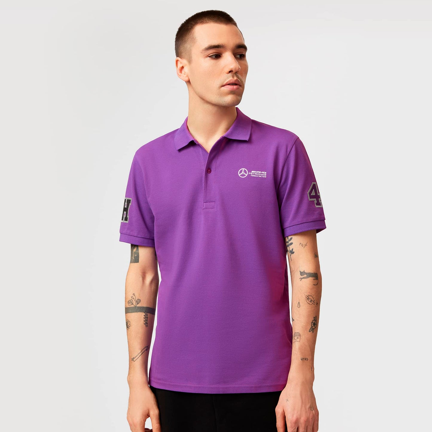 Mercedes AMG Petronas F1 Hamilton LH44 Polo Violet M – Officiel