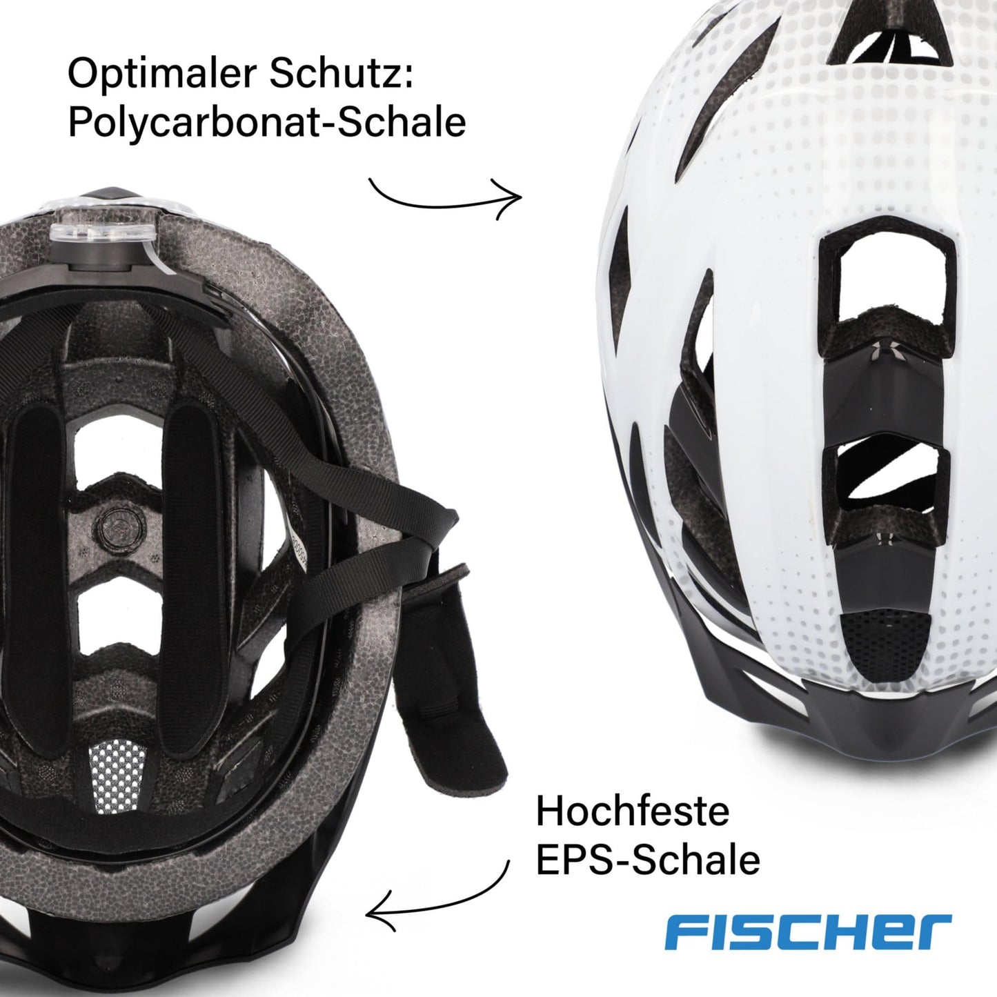 Casque Vélo Urbain FISCHER LANO Blanc L/XL 58-61cm Adulte