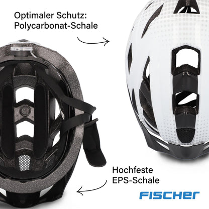 Casque Vélo Urbain FISCHER LANO Blanc L/XL 58-61cm Adulte