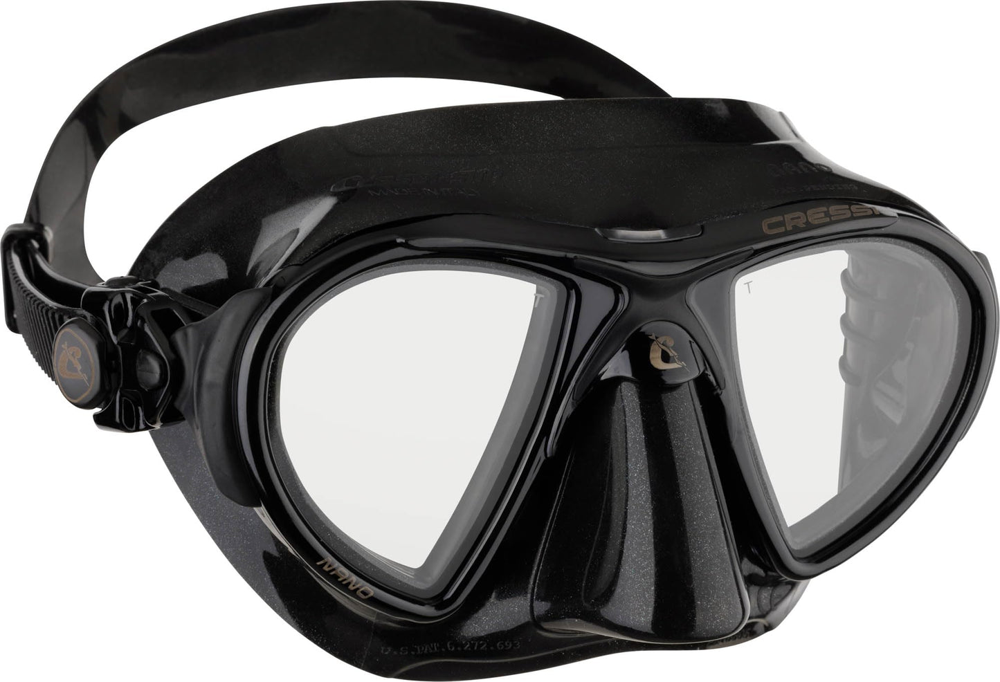 Cressi Nano Masque Plongée Pro Silicone Transparent/Noir