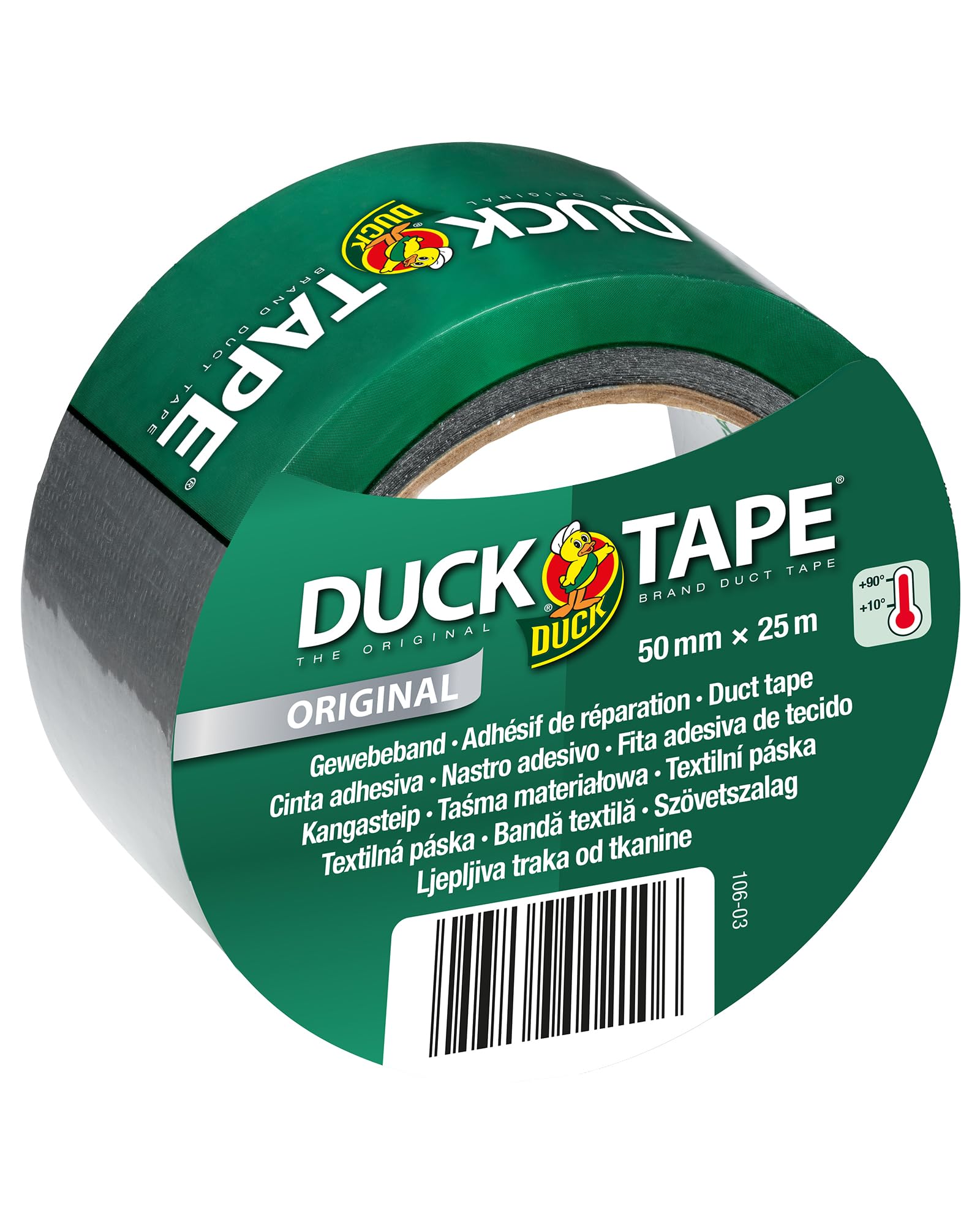 Duck Tape 106-00 Argent 25m – Adhésif Tissu Ultra Résistant