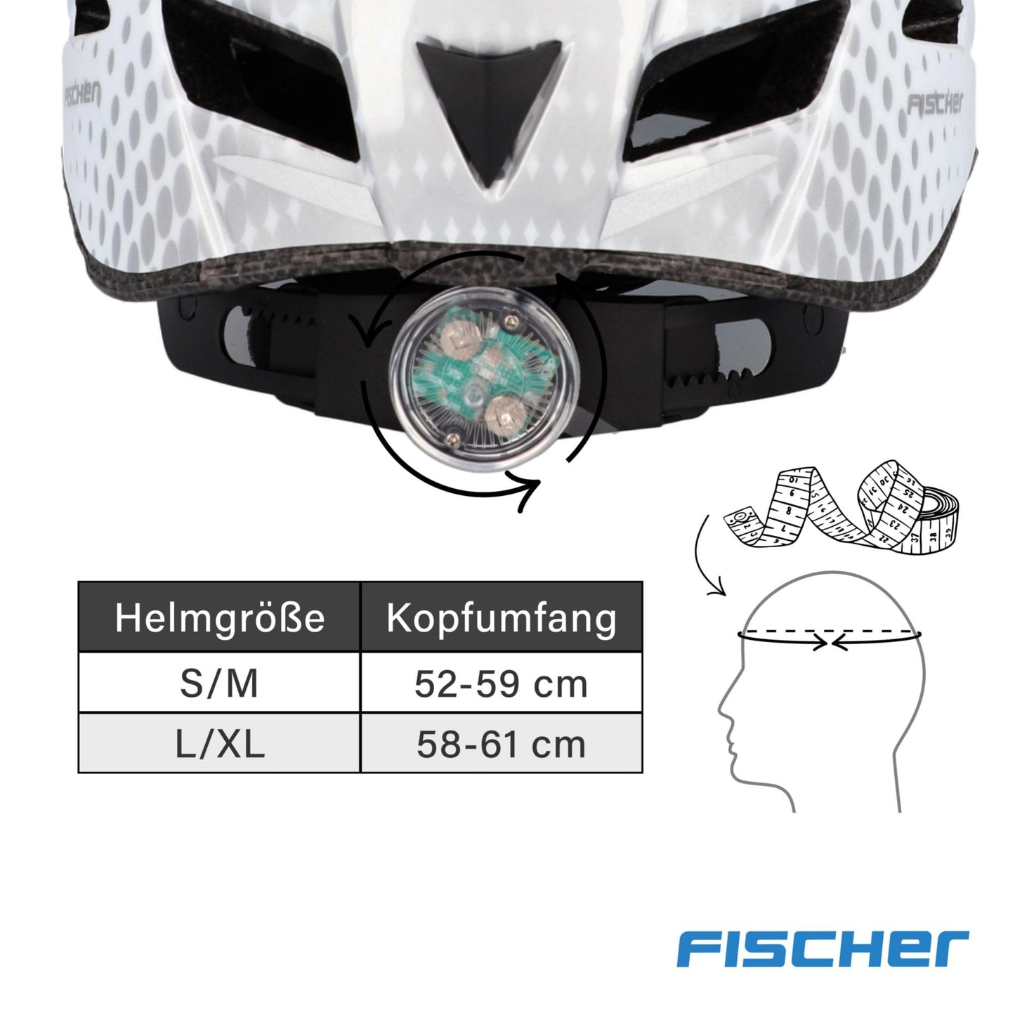 Casque Vélo Urbain FISCHER LANO Blanc L/XL 58-61cm Adulte