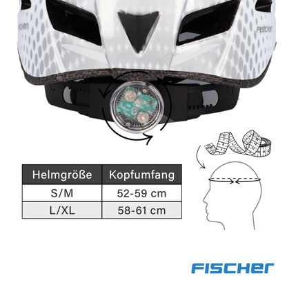 Casque Vélo Urbain FISCHER LANO Blanc L/XL 58-61cm Adulte