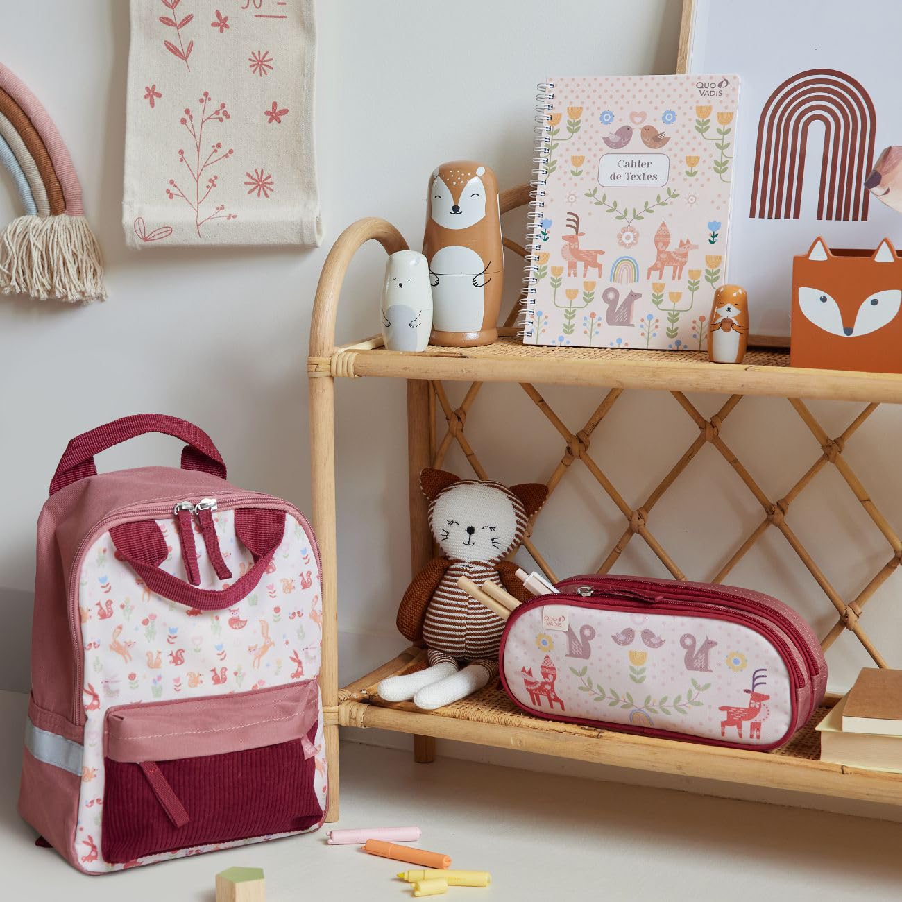 Sac à Dos Maternelle Quo Vadis Animascot Scandinavia Multicolore - vue 4