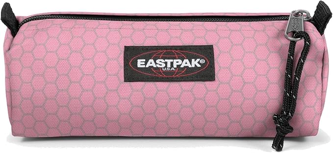 Eastpak Benchmark Single – Trousse à crayons réfléchissante Refleks Metal Pink, 20,5 × 7,5 × 6 cm