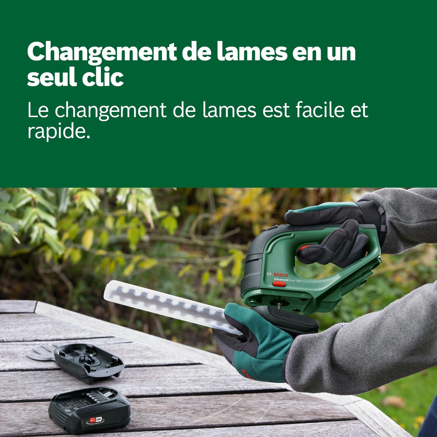 Bosch AdvancedShear 18V-10 – Cisaille à gazon sans fil - vue 5