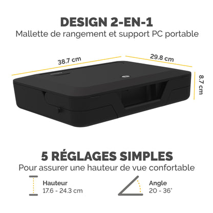 Boîte Rangement Fellowes Breyta Ergonomique 2-en-1 Noir - vue 4