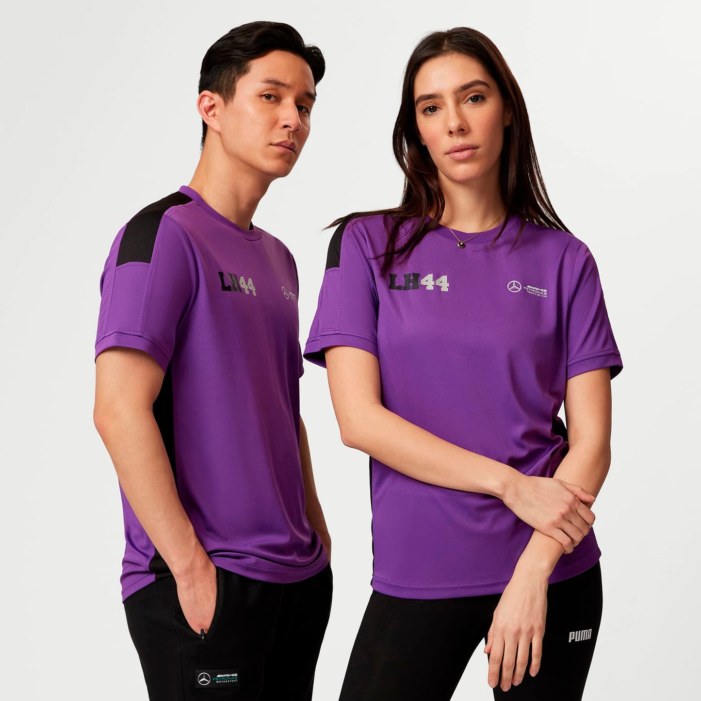 Mercedes AMG F1 Hamilton LH44 T-Shirt Violet Taille M – Officiel
