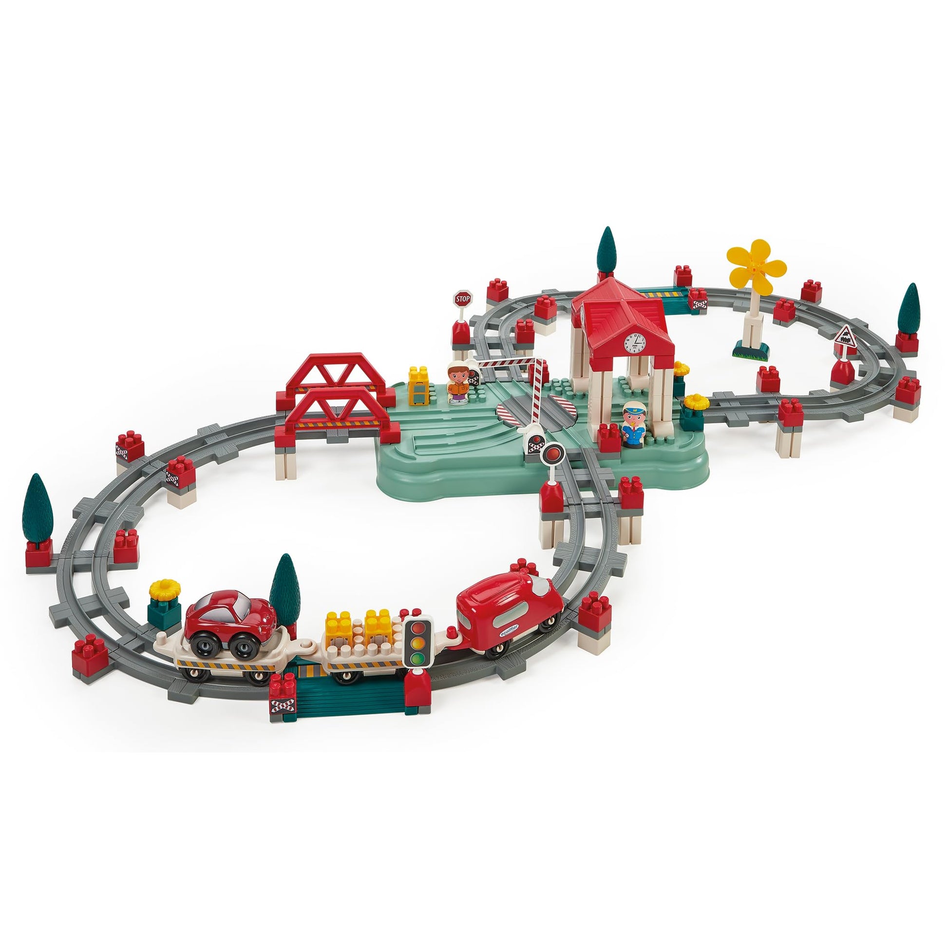 Ecoiffier 1348 Circuit Train avec Baril – Enfant 18 mois+