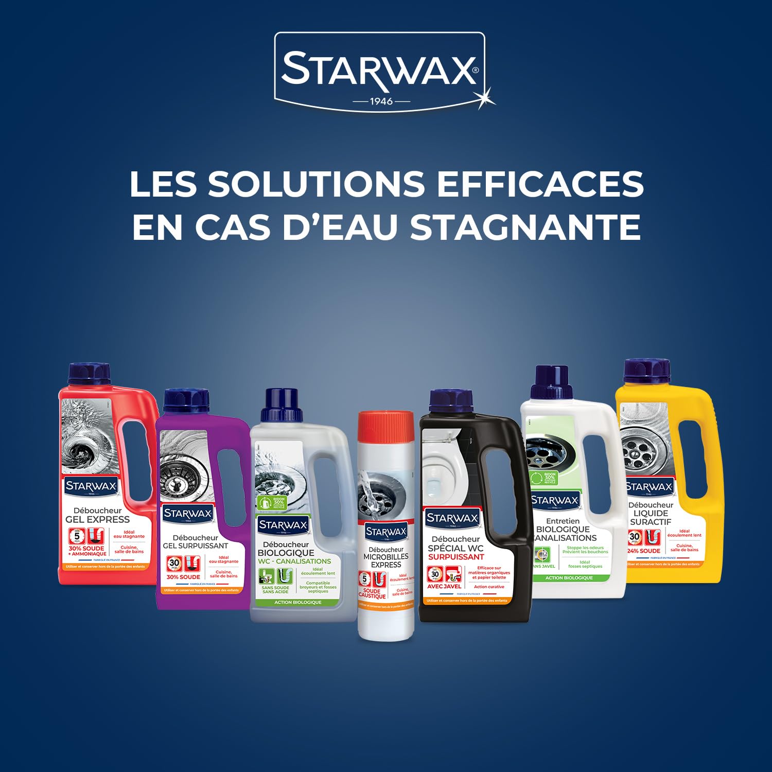 Déboucheur Biologique STARWAX WC Canalisations Sans Soude 1L - vue 5