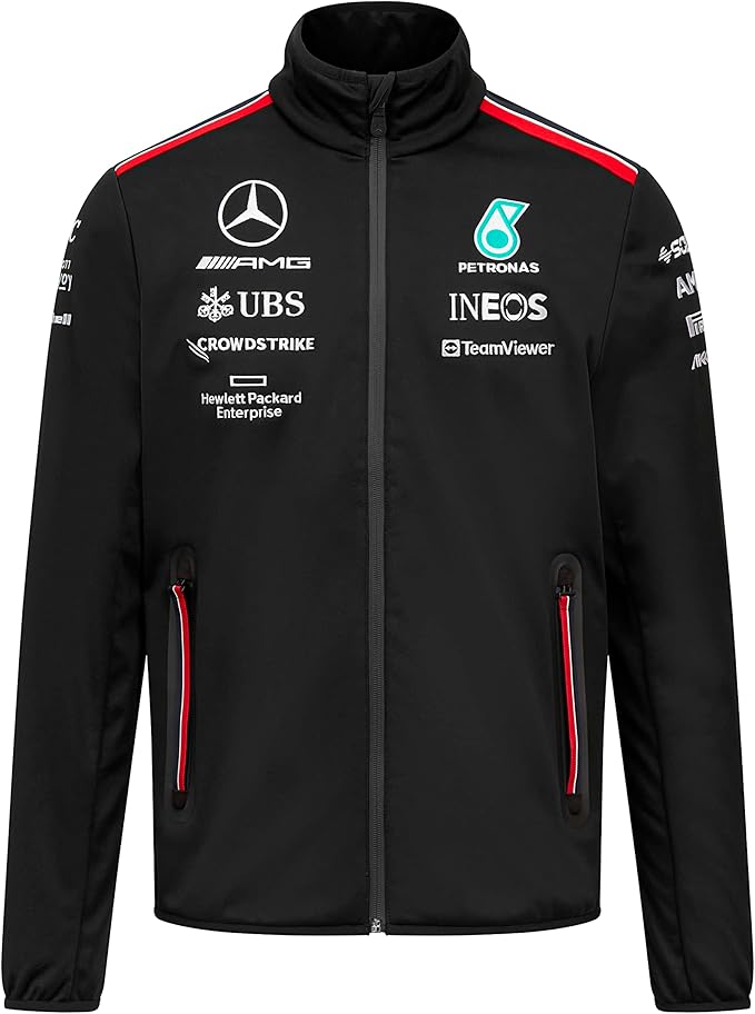 Mercedes AMG Petronas – Veste Softshell Officielle Motorsport F1 – Noir – Taille M