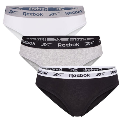 Reebok Pack 3 Culottes Femme – Noir Blanc Gris Taille M