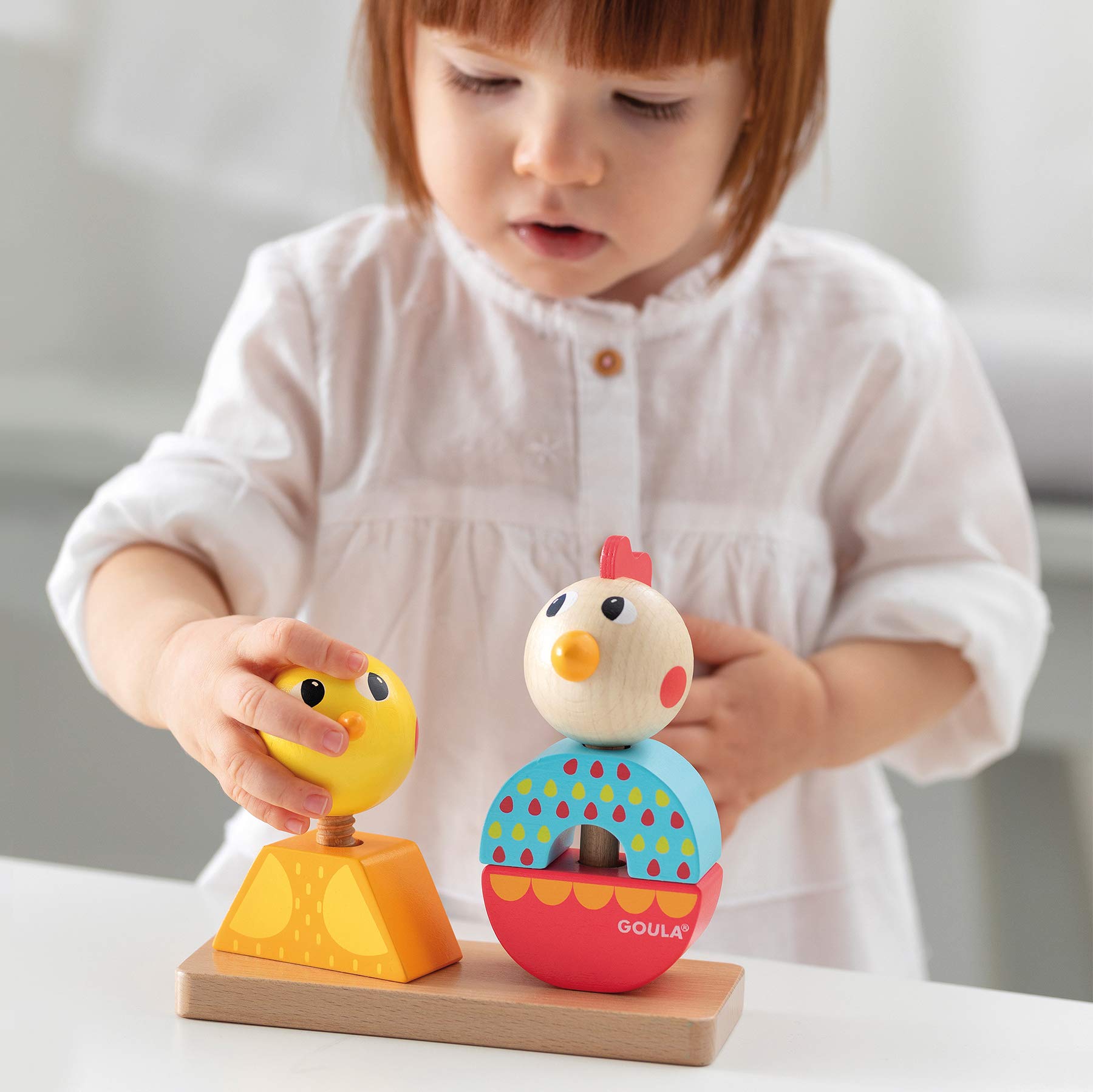 Goula Empile et Visse Cocotte 53154 – Jeu Éducatif Bois - vue 7