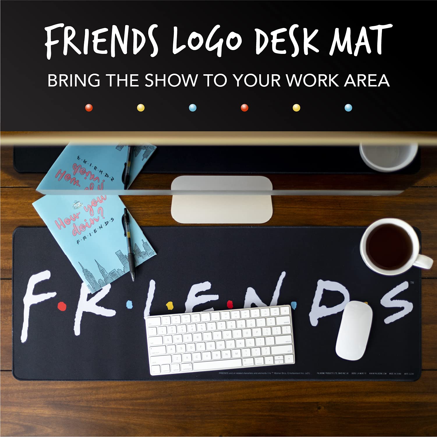 Sous-main Bureau Friends Paladone 40x80cm – Logo Officiel - vue 2