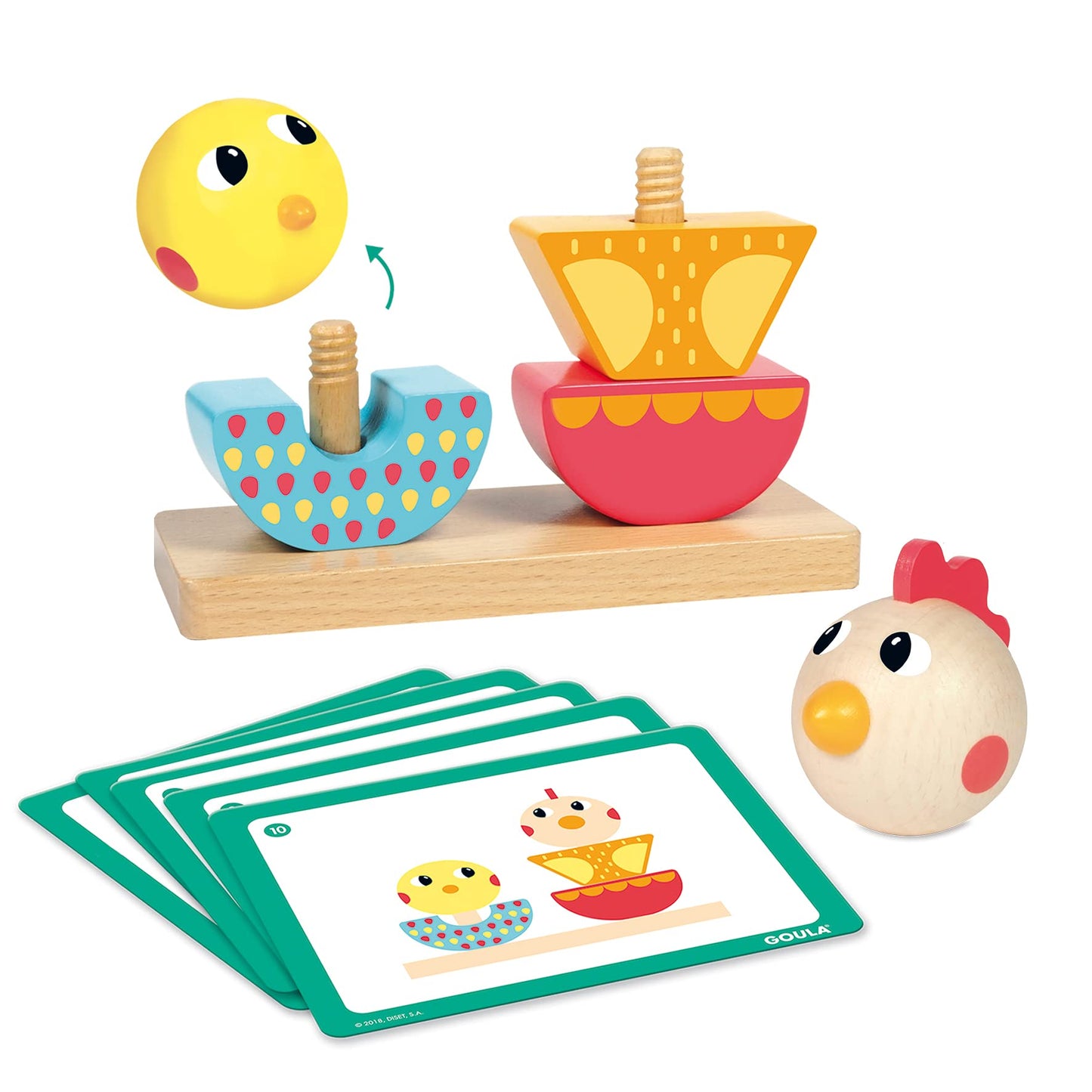Goula Empile et Visse Cocotte 53154 – Jeu Éducatif Bois - vue 3