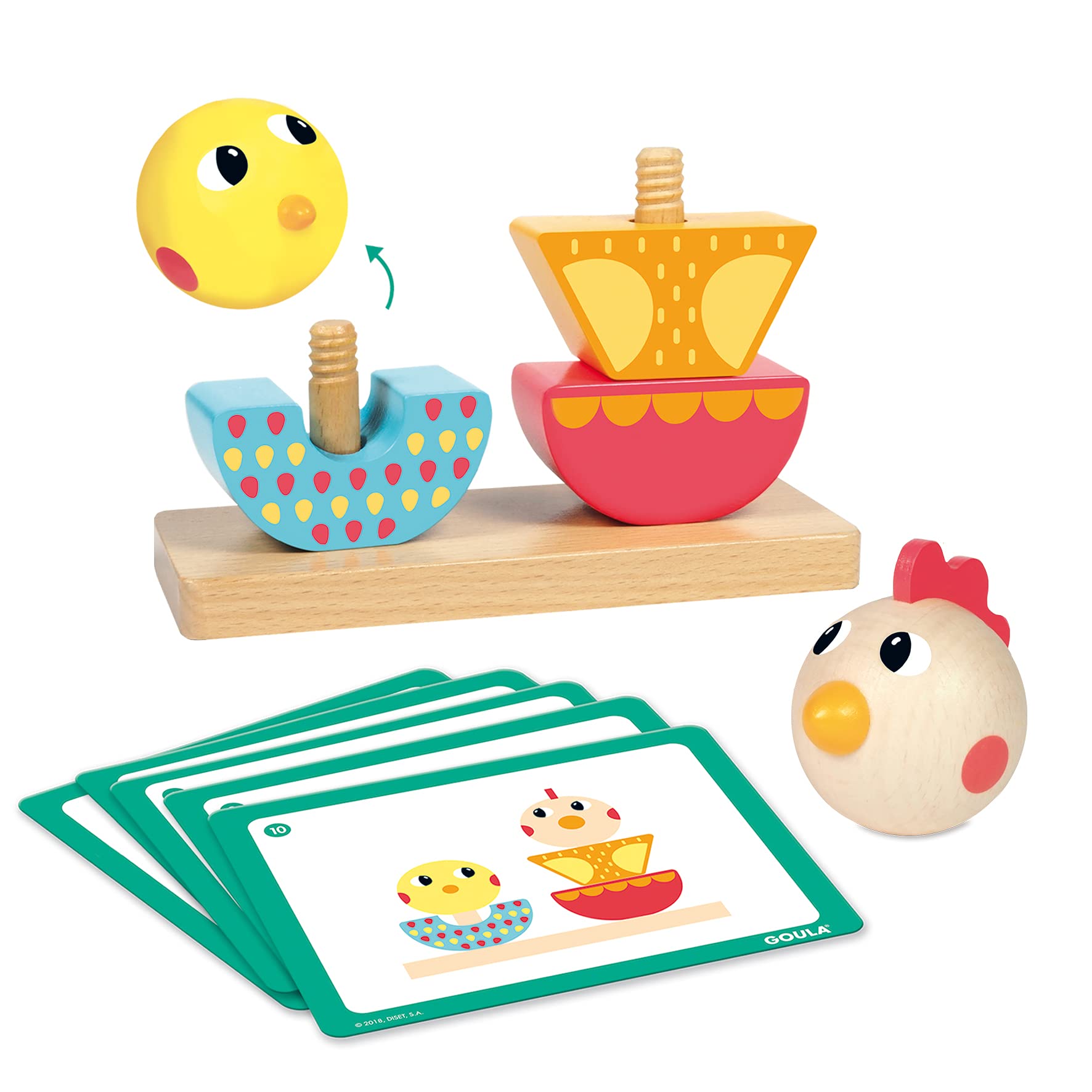Goula Empile et Visse Cocotte 53154 – Jeu Éducatif Bois - vue 3