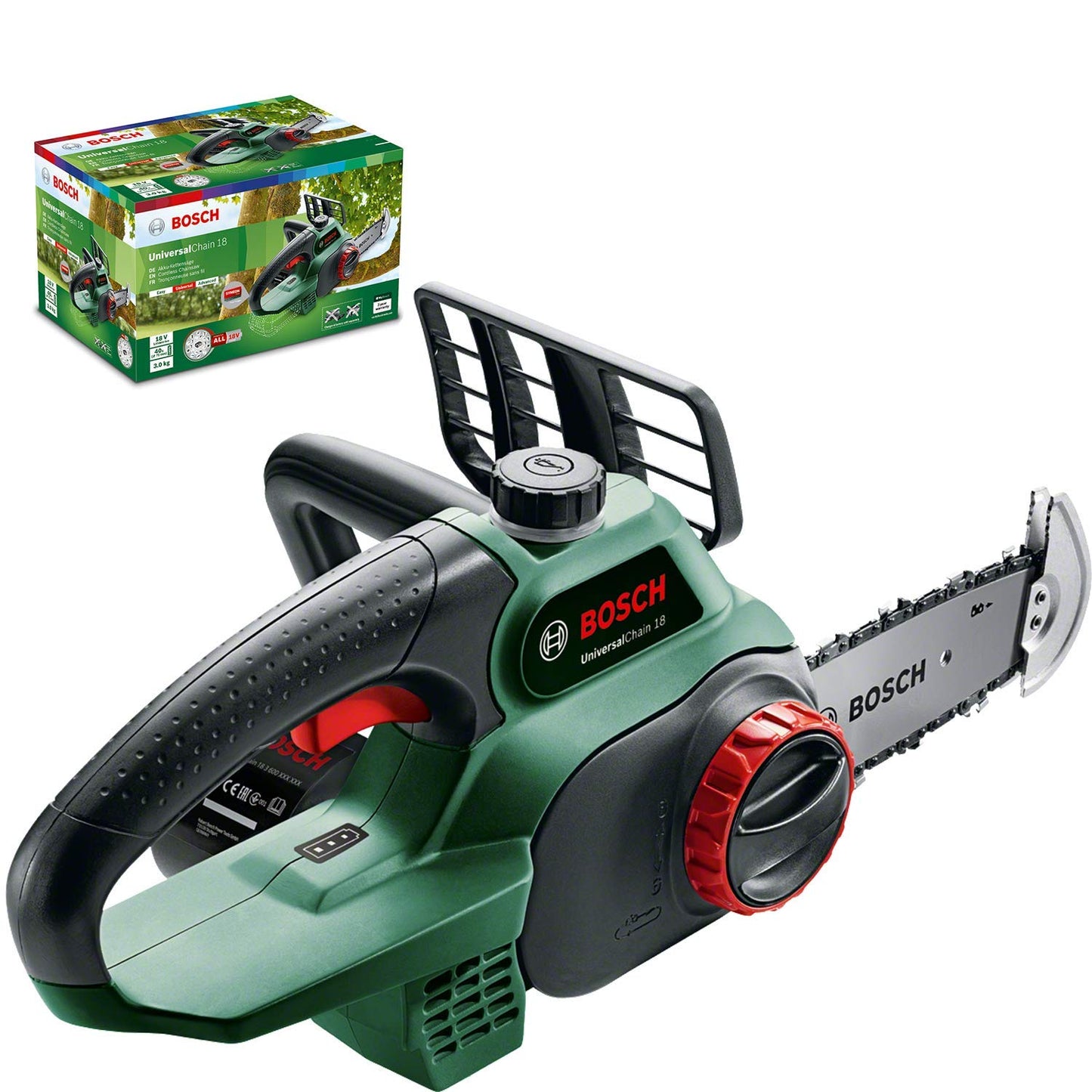 Bosch UniversalChain 18 Tronçonneuse Sans Fil – Guide 20 cm
