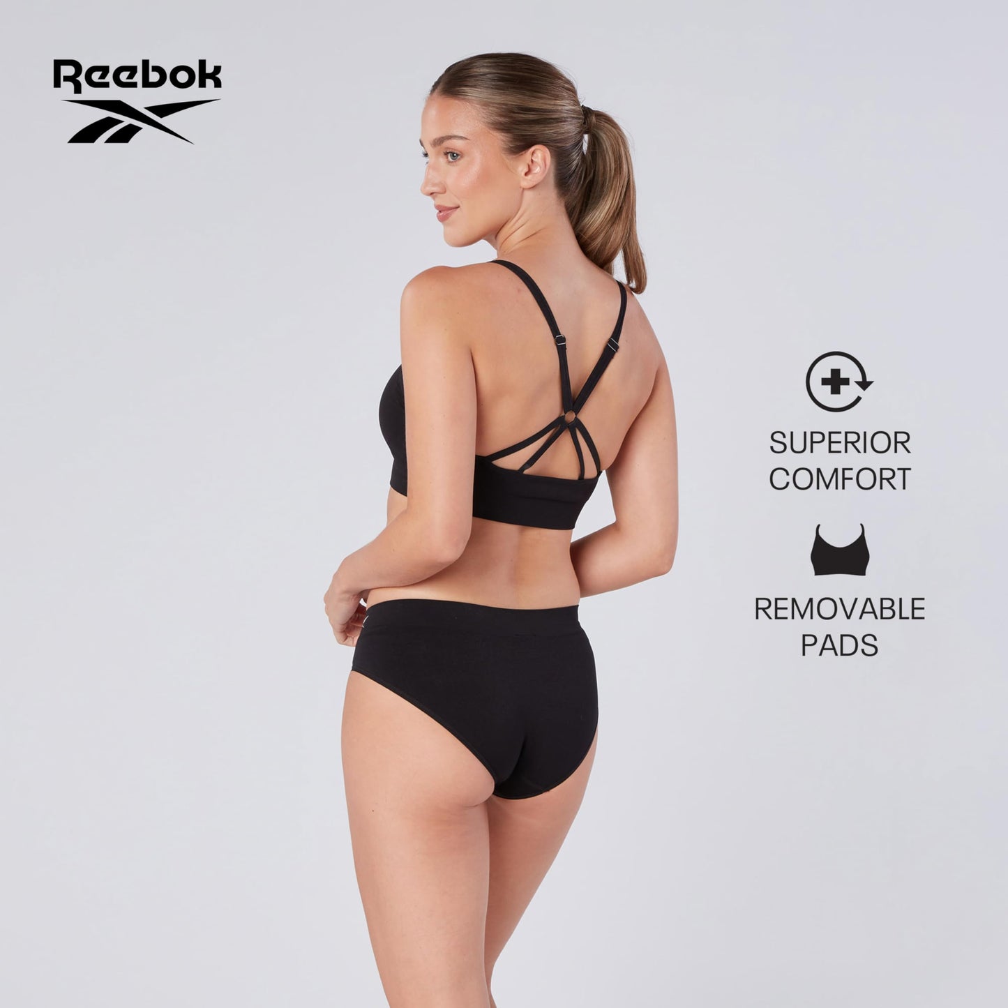 Reebok Seamless Maryna Brassière Noir Femme – Taille M