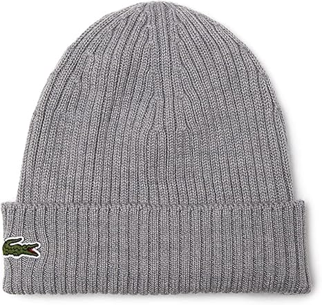 Lacoste – Bonnet mixte en tricot Agate Chine – Taille unique – Style intemporel et premium