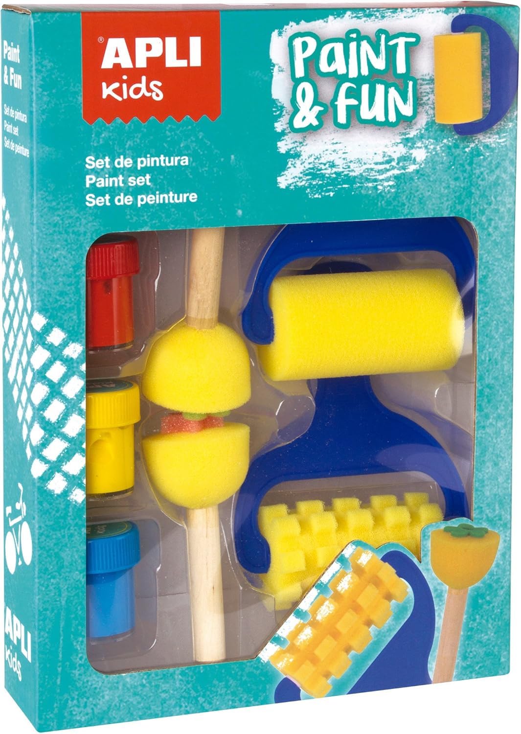 Kit Tampons Mousse Fleur Cœur Apli Kids 15135 – Loisirs Créatifs