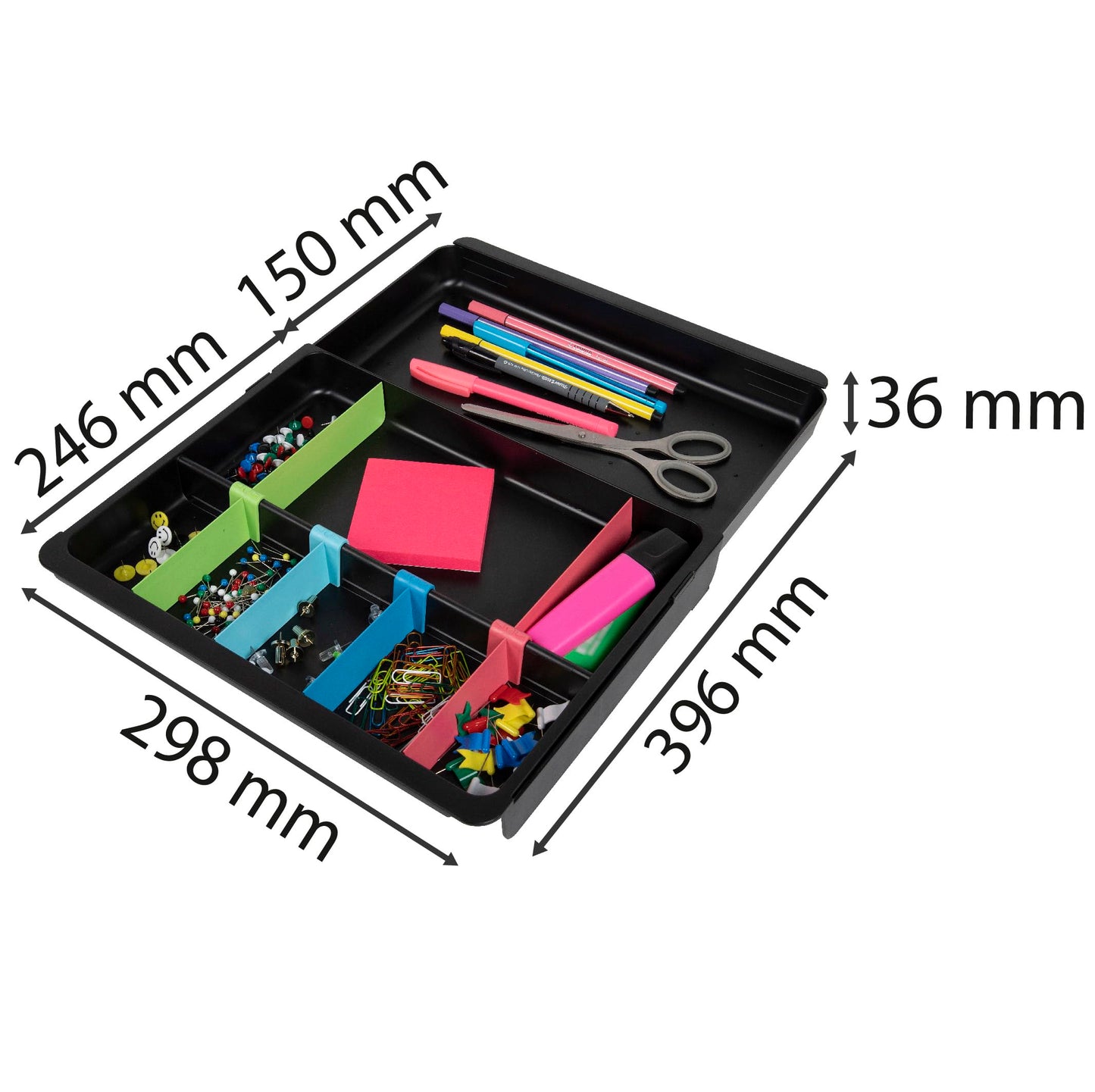 Exacompta Drawinsert Insert Tiroir Extensible 24,6-39,6cm Arlequin - vue 4