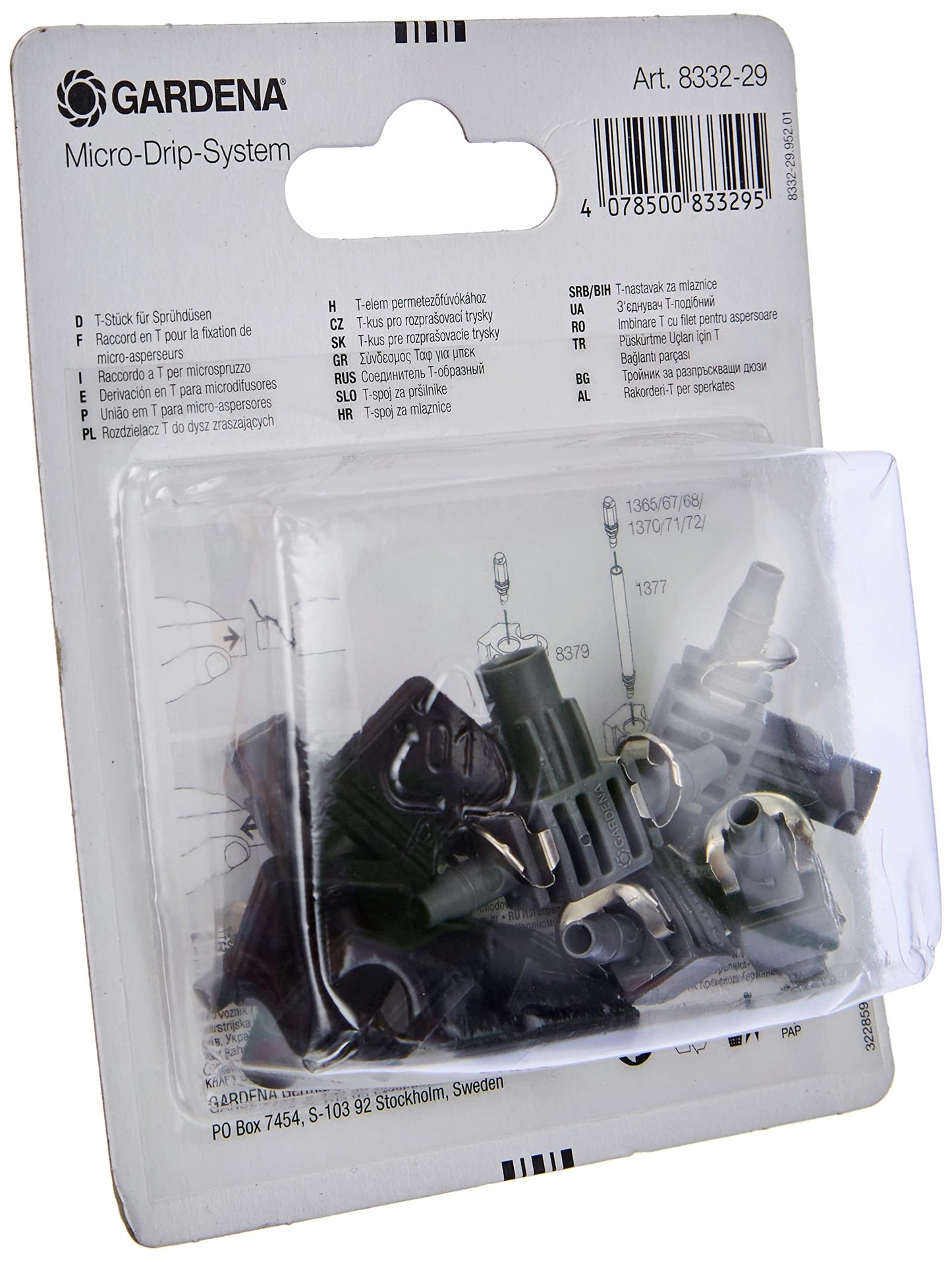 Gardena 833229 Dérivation T 4,6 mm – Raccord arrosage