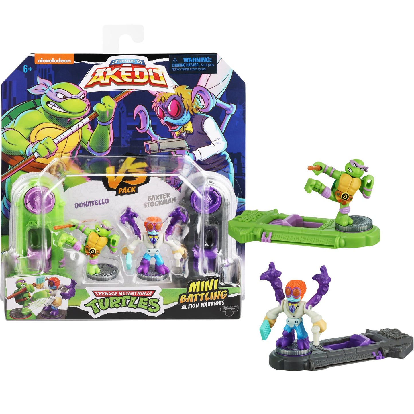 Akedo Tortues Ninja Coffret Duel Combattants Miniatures