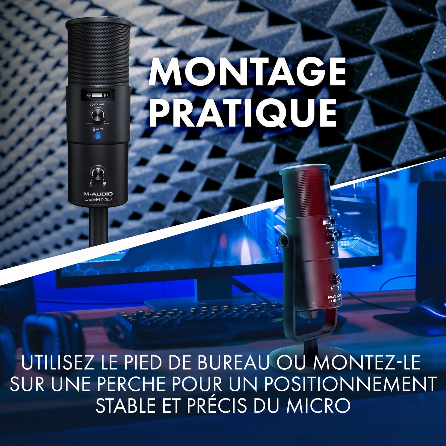 M-AUDIO UBER MIC - Micro USB Condensateur Gaming Streaming Podcast