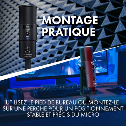 M-AUDIO UBER MIC - Micro USB Condensateur Gaming Streaming Podcast