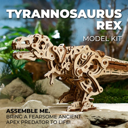 Ugears Puzzle 3D Bois T-Rex Mécanique – Kit Modèle Adulte - vue 3