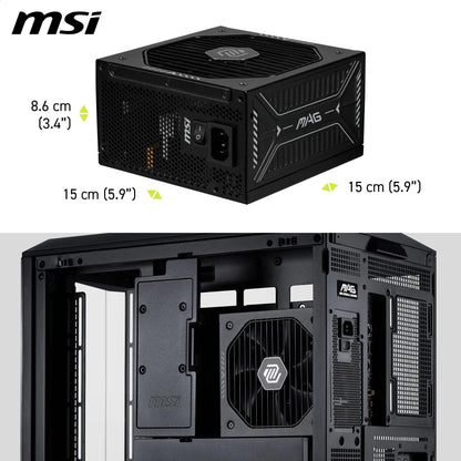MSI MAG A1000GLS 1000W ATX 3.1 PCIe 5.1 80+ Gold - vue 6