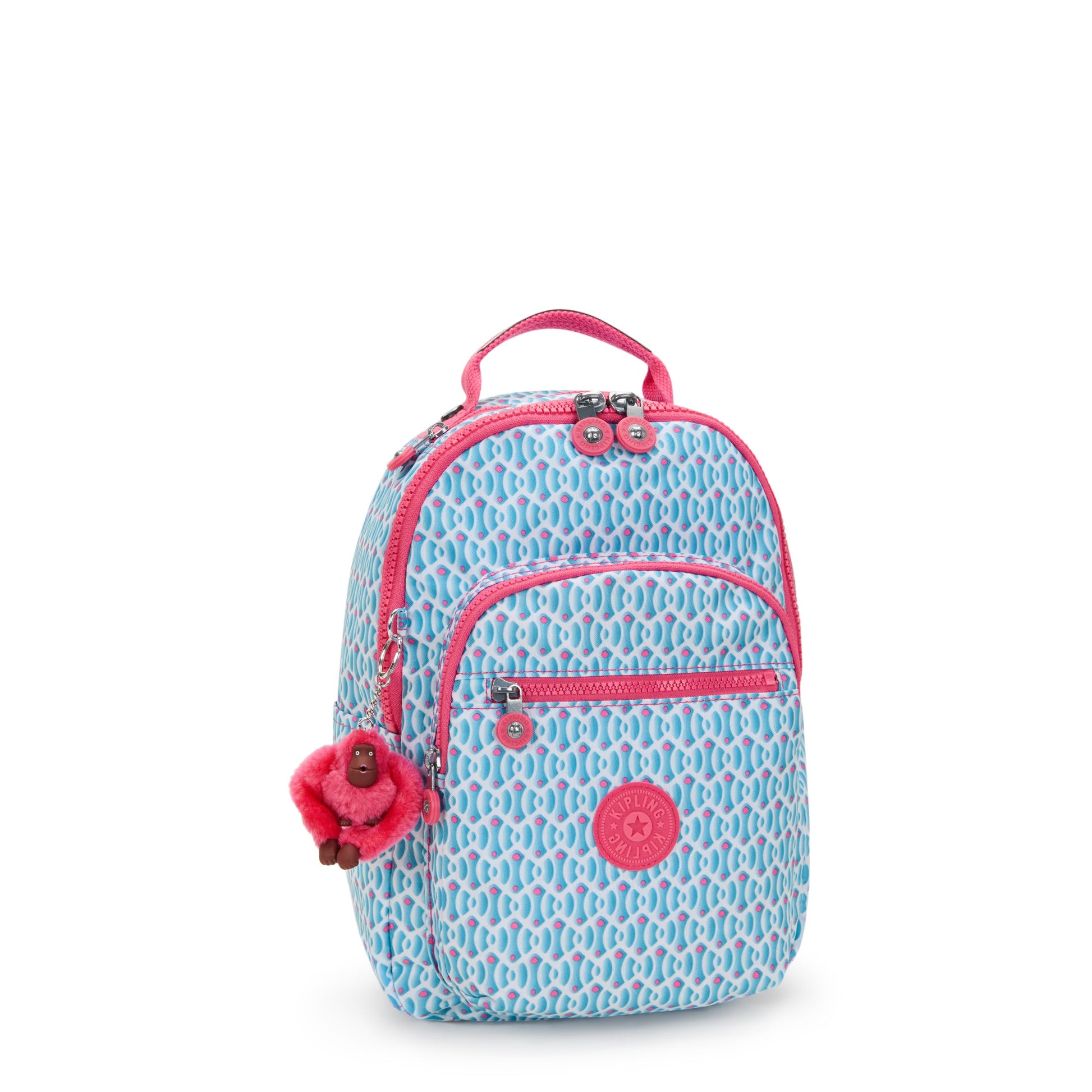 Kipling Seoul S Petit Sac à Dos Dreamy Geo C Bleu Compact - vue 4