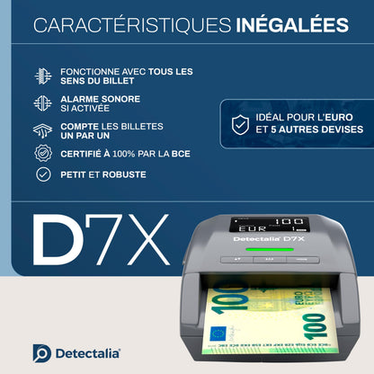 Detectalia D7X Détecteur Faux Billets 7 Contrôles | Occasion - Comme Neuf