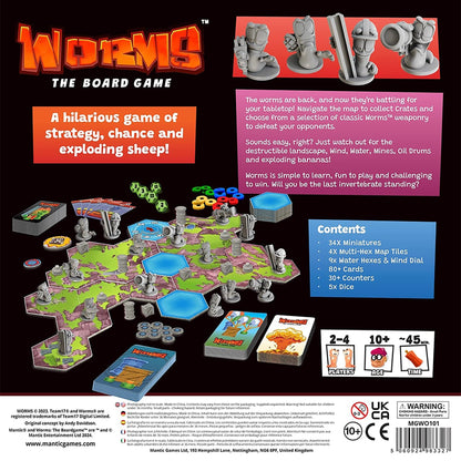 Worms Board Game Mantic Games | 2-4 Joueurs | 16 Figurines - Version Française