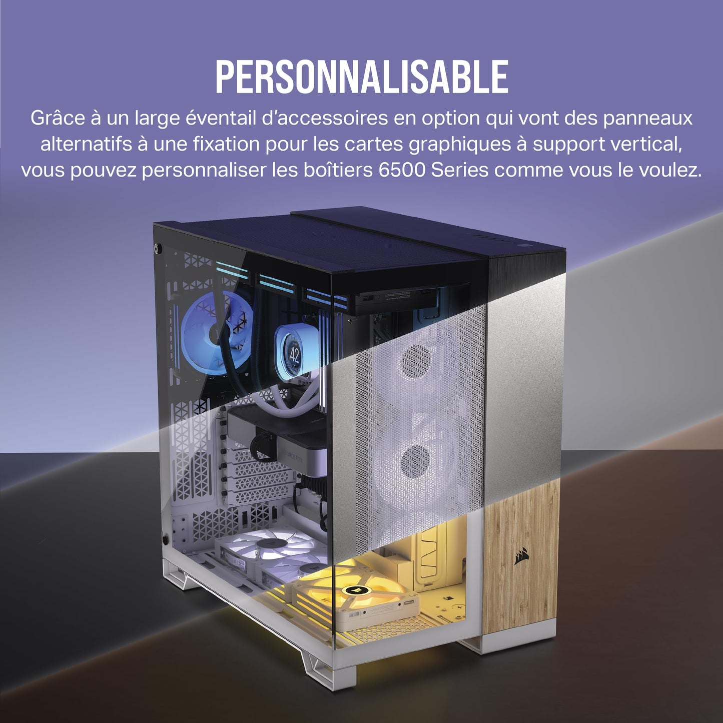 CORSAIR 6500X Boîtier PC mATX Blanc - Gaming & Performance