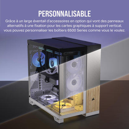 CORSAIR 6500X Boîtier PC mATX Blanc - Gaming & Performance