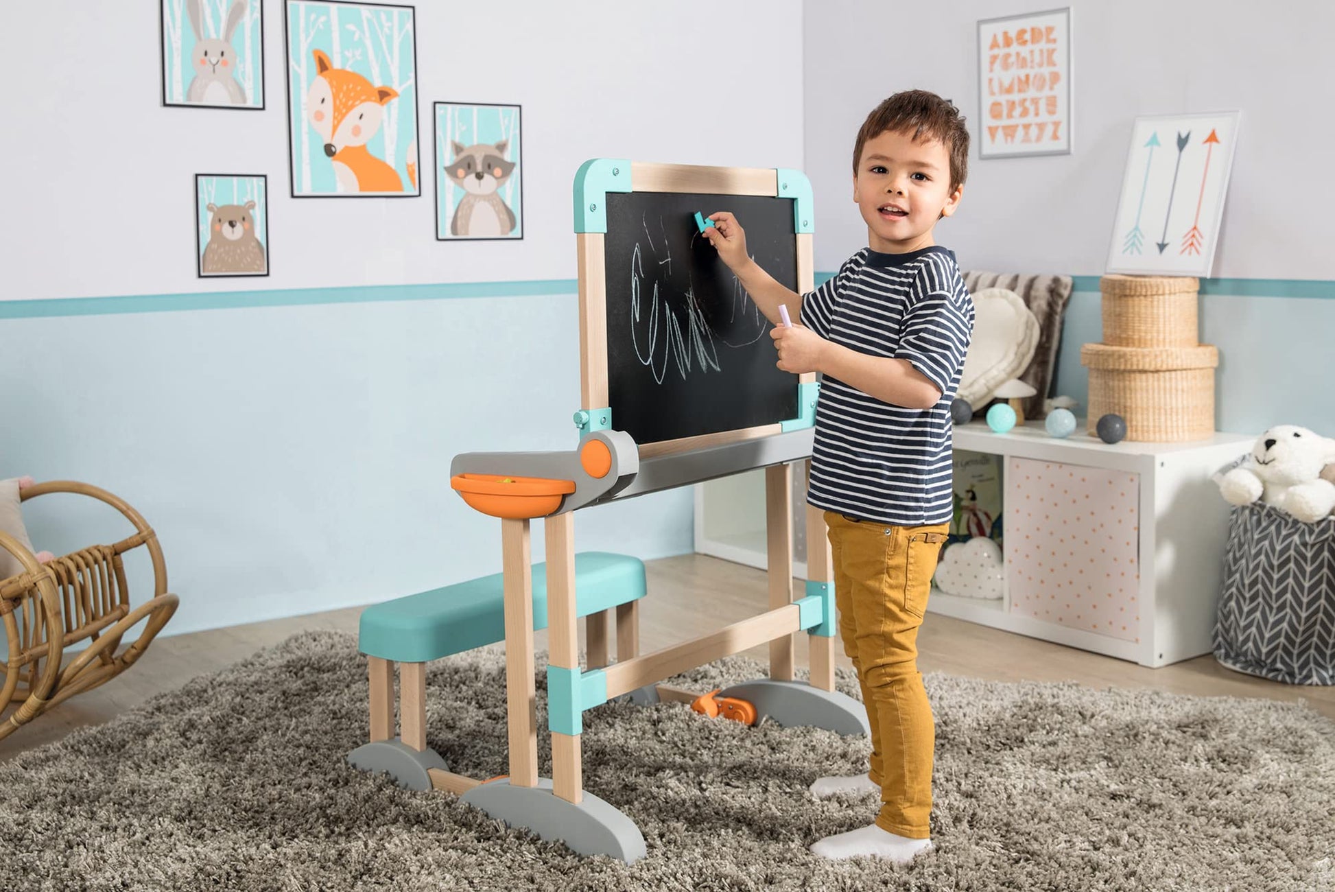 Smoby Modulo Space Bureau 2-en-1 Tableau – 80 accessoires 3+ - vue 2
