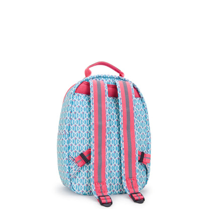 Kipling Seoul S Petit Sac à Dos Dreamy Geo C Bleu Compact - vue 2