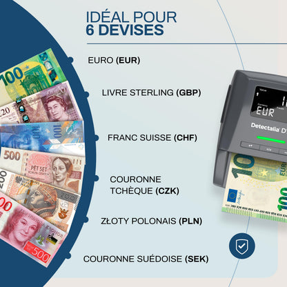 Detectalia D7X Détecteur Faux Billets 7 Contrôles | Occasion - Comme Neuf