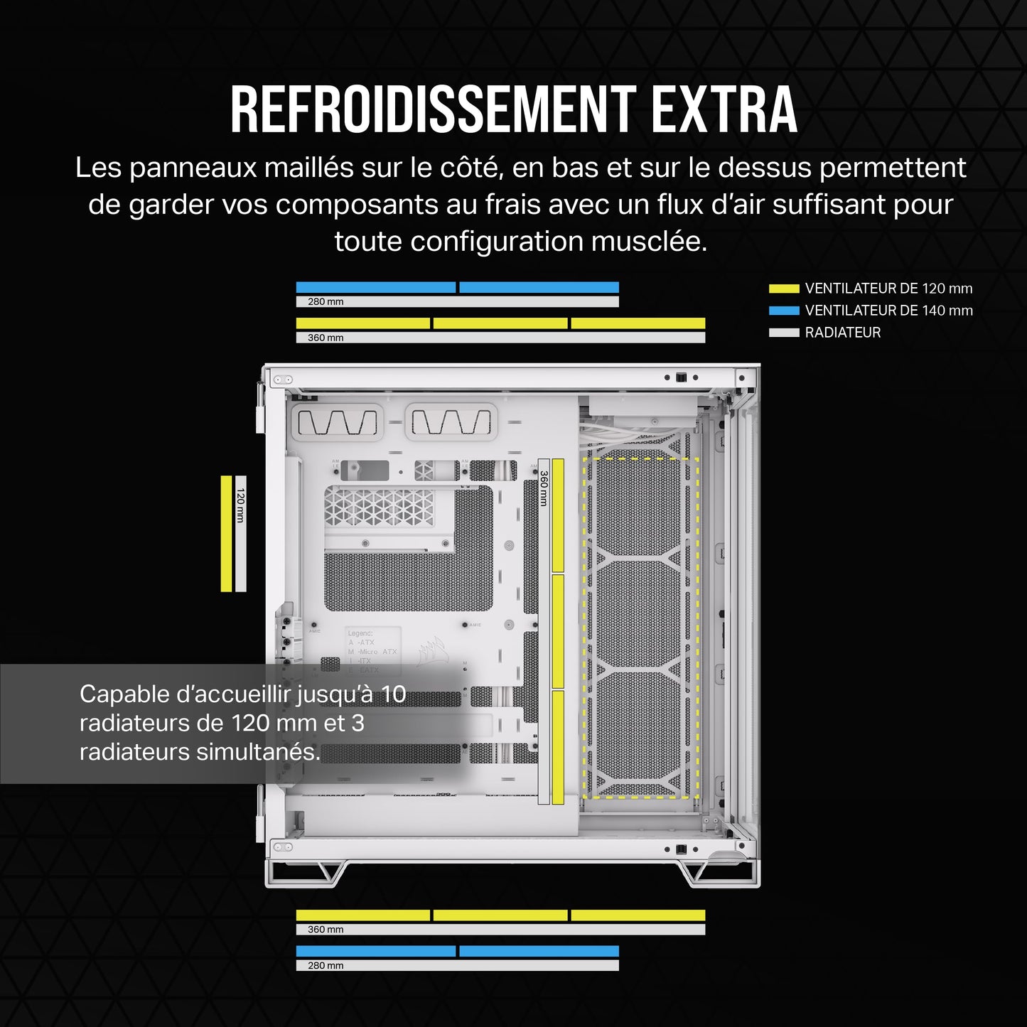 CORSAIR 6500X Boîtier PC mATX Blanc - Gaming & Performance