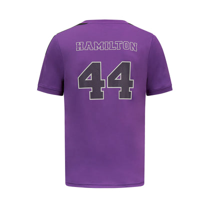 Mercedes AMG F1 Hamilton LH44 T-Shirt Violet Taille M – Officiel