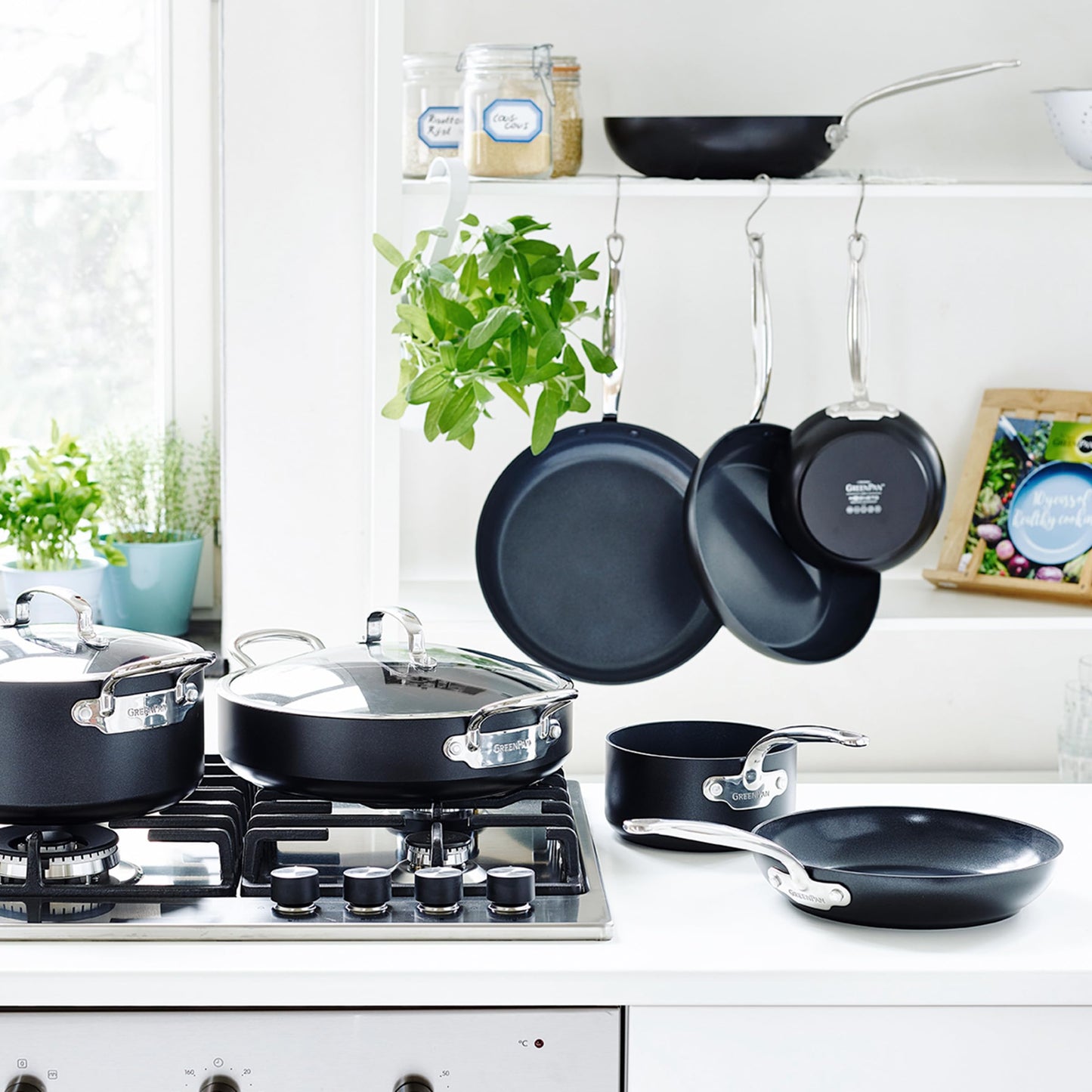 GreenPan Barcelona Lot 3 Poêles Céramique Sans PFAS 20/24/28cm